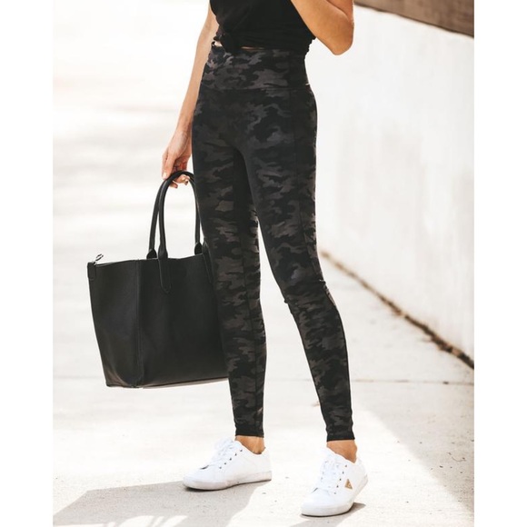 Spanx Faux Leather Camo Leggings - Picture 2 of 8